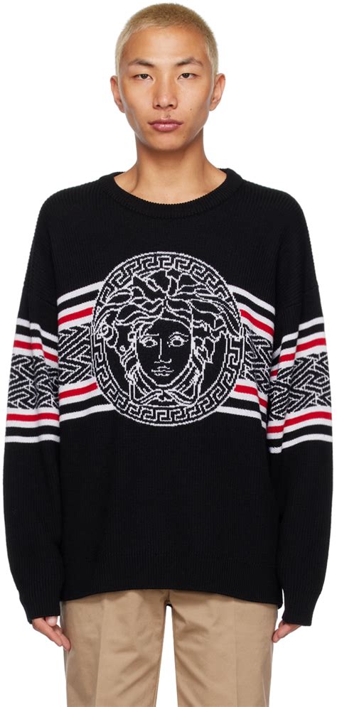 black and red versace sweater